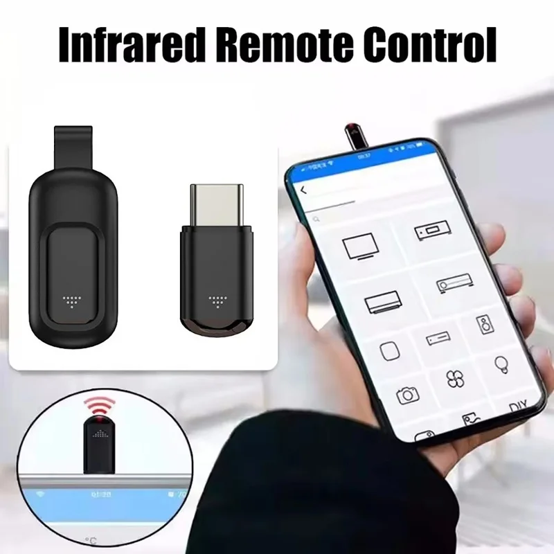 

USB Type C Smart IR Remote Control Mini Adapter Phone APP Infrared Transmitter For iPhone Smartphone TV Box Air Conditioner Fan