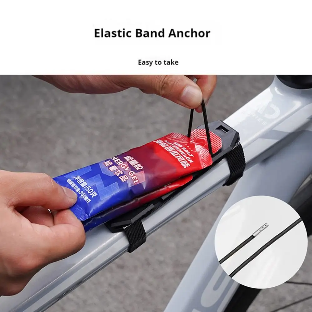 Tragbarer Fahrrad-Energiegel-Halter, elastisches Seil, einfach zu bedienende Fahrrad-Aufbewahrungsbox, leichte schwarze Fahrrad-Energieriegel-Schnalle – Detail 9