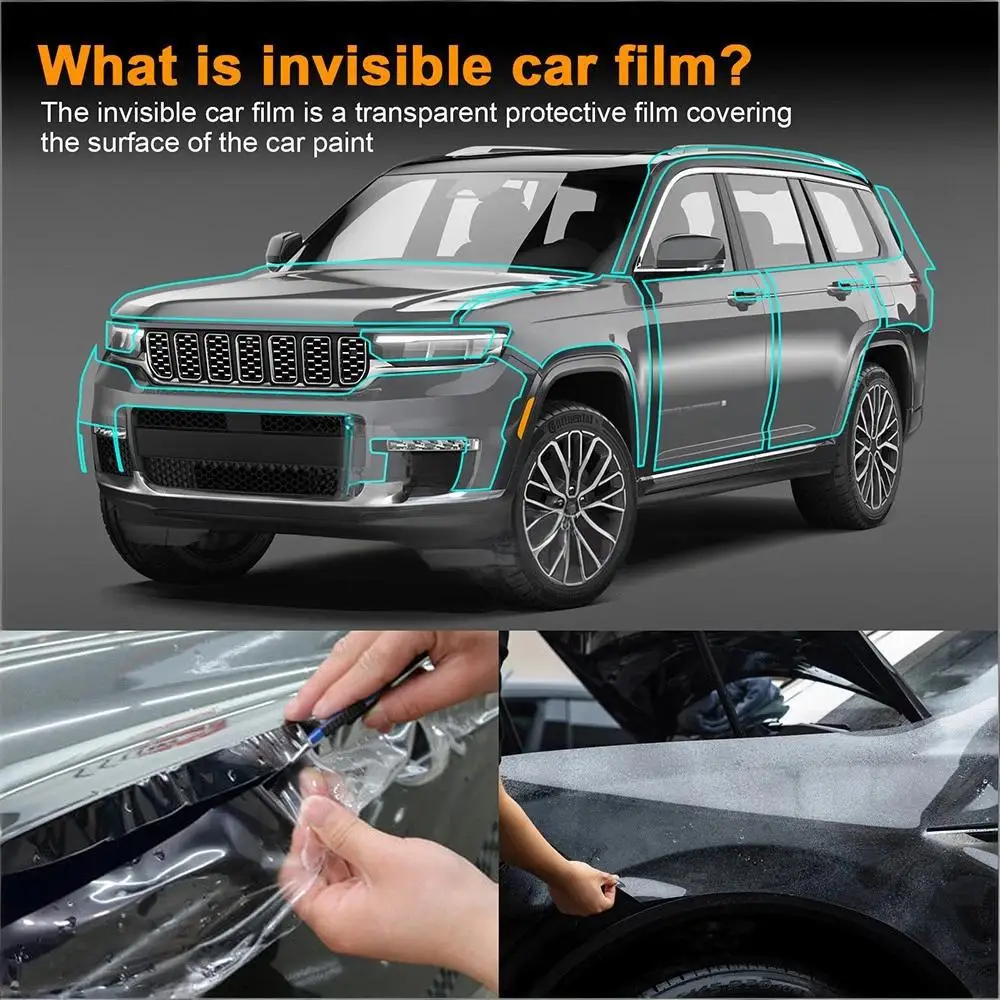 For Grand Cherokee Extended 2022-2025 TPU Bumper Scratch-Resistant Self-Healing Paint Protection Film Invisible Pre-cut PPF﻿