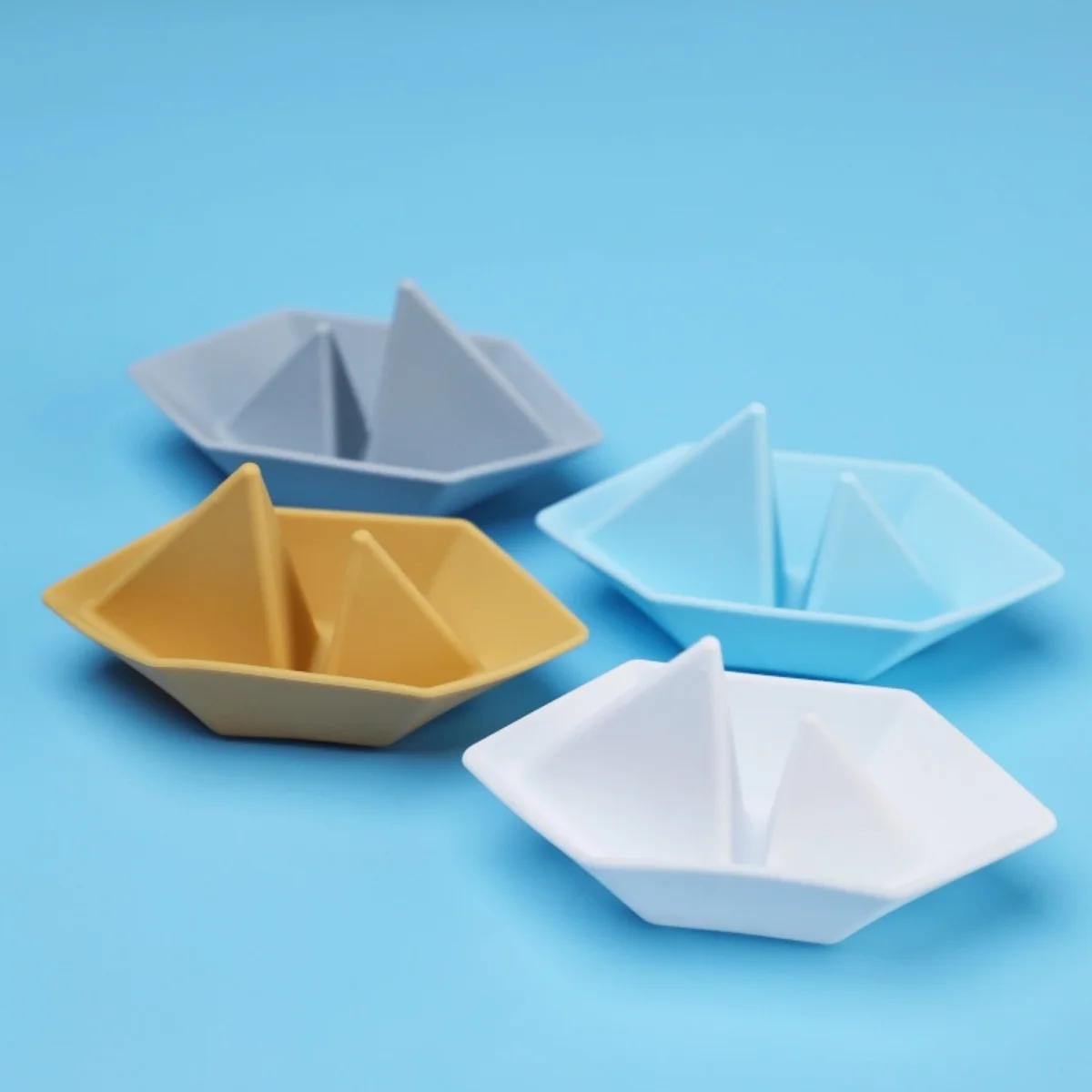 Baby  Bath Toys BPA Free Water Play Cute Boat Mold Infant Silicone Beach Toy Cartoon  Boat Bathing Toys for Toddler 4pcs per set