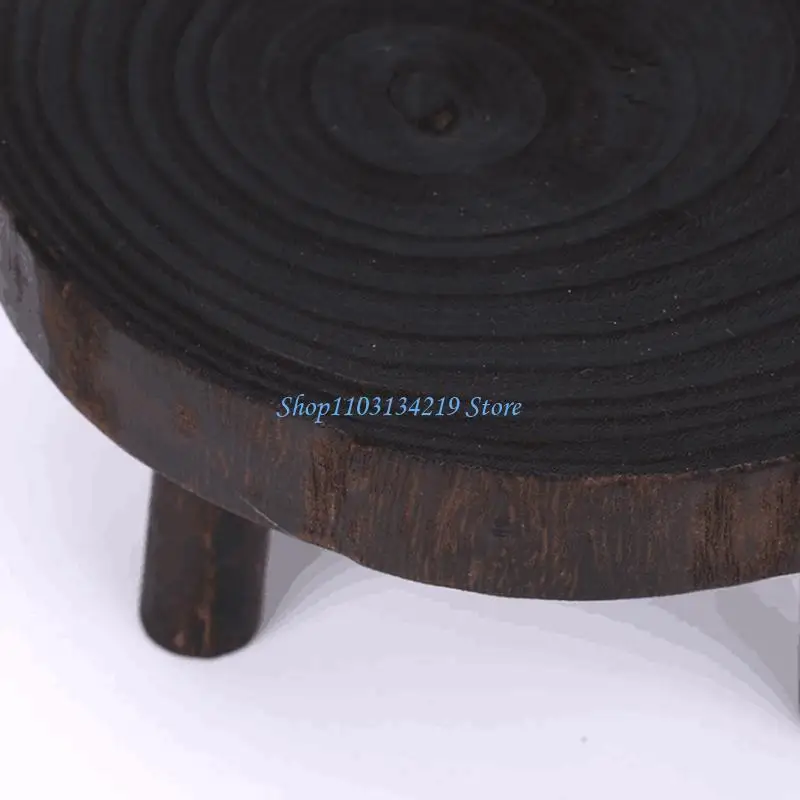 N5KC Printed Solid Stool Flower Pot Stand Round for Bench Plant and