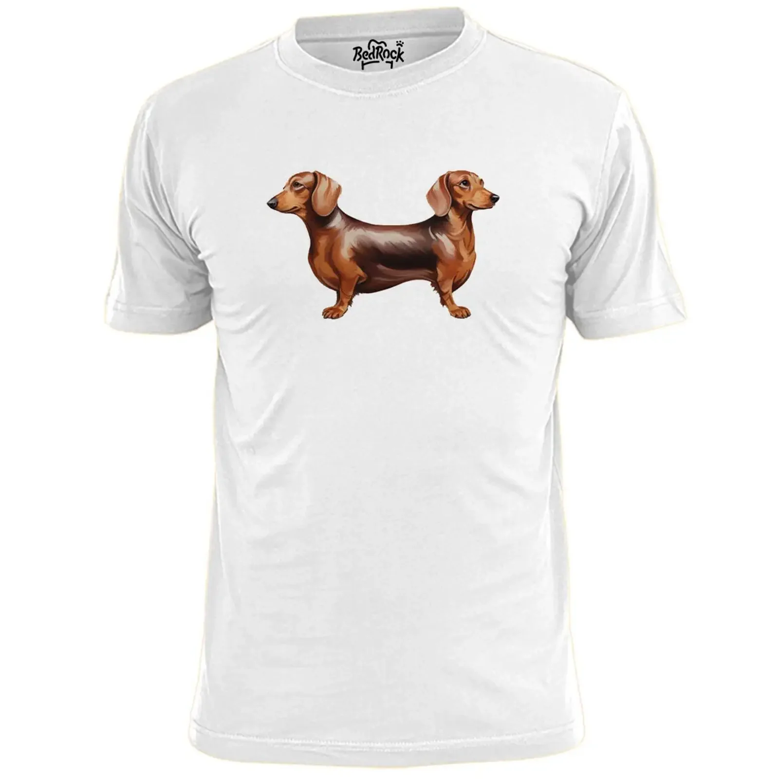 Mens 2 Headed Dachshund Dog T Shirt Pooch Pet vintage Washed Slightly Top For Everyday Wear Soft streetwear graphic Unisex