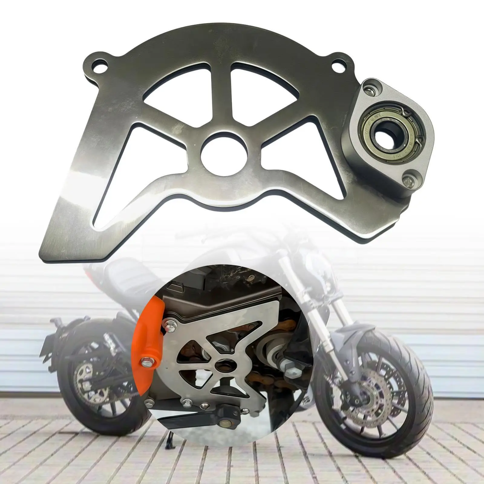 

Motorcycle Front Chain Guard,Engine Sprocket Cover,Workshop Repair Front Sprocket Chain Protector for DT230