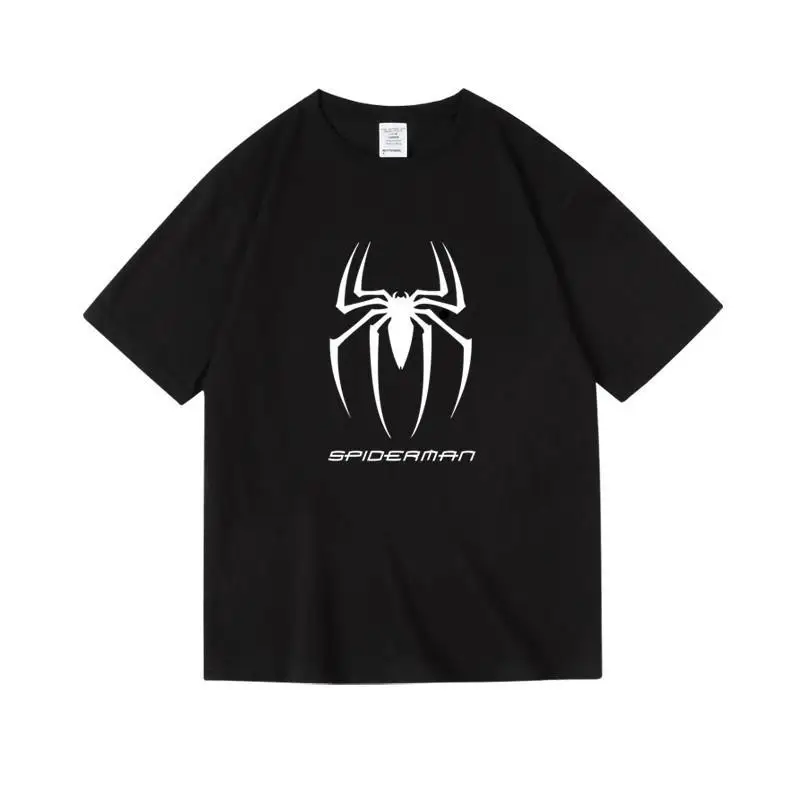 

Marvel Spider Man print peripheral clothes, street fashion brand clothes, cotton round neck short sleeved T-shirts for men women