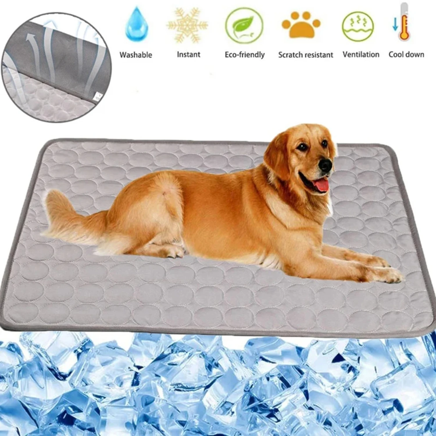 New ption for Pets - Lightweight and Durable Cooling Blanket for Pets - Relaxing and Refreshing Cooling Pad for Pets - Soft and 