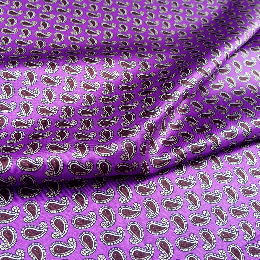 1 Meter x 1,48 Meter ethnischer Paisley-Stoff für Schal, Hut, DIY, seidiger Satinstoff – Detail 31