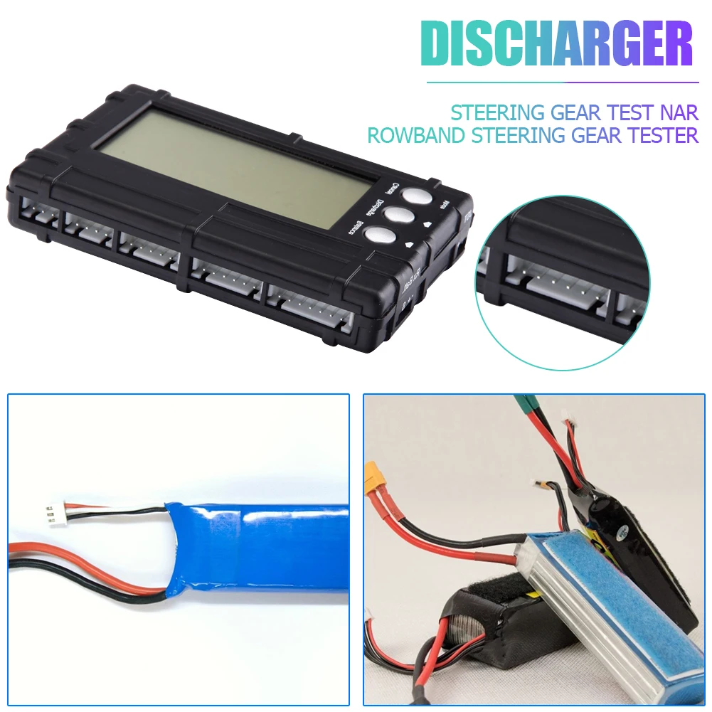 Verificador de Capacidade da Bateria Digital Descarregador Balancer Meter Testador de Tensão rc 26s Servo Lipo Li-fe Nimh em 1