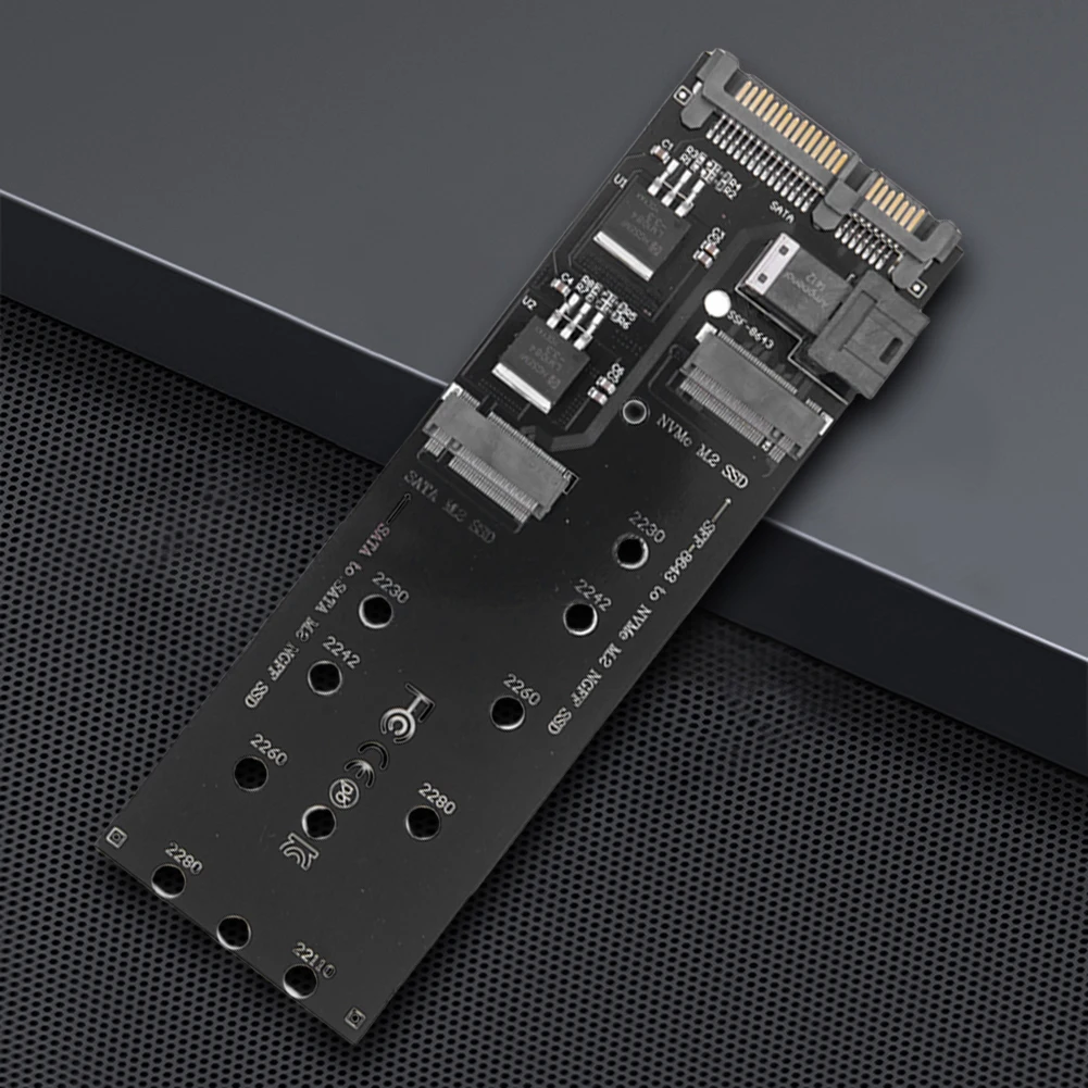 SFF-8643 NGFF M-Key to M.2 U2 세트, 슬림라인 SAS NVME PCIe SSD SATA SSD 어댑터, SSD 컨버터, 노트북 데스크탑 메인보드에 적합