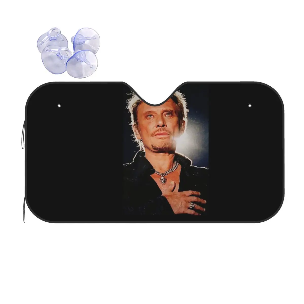 

Rock Johnny Hallyday Sunshade Windscreen Car Front Windshield Window Sun Visor Accessories Covers