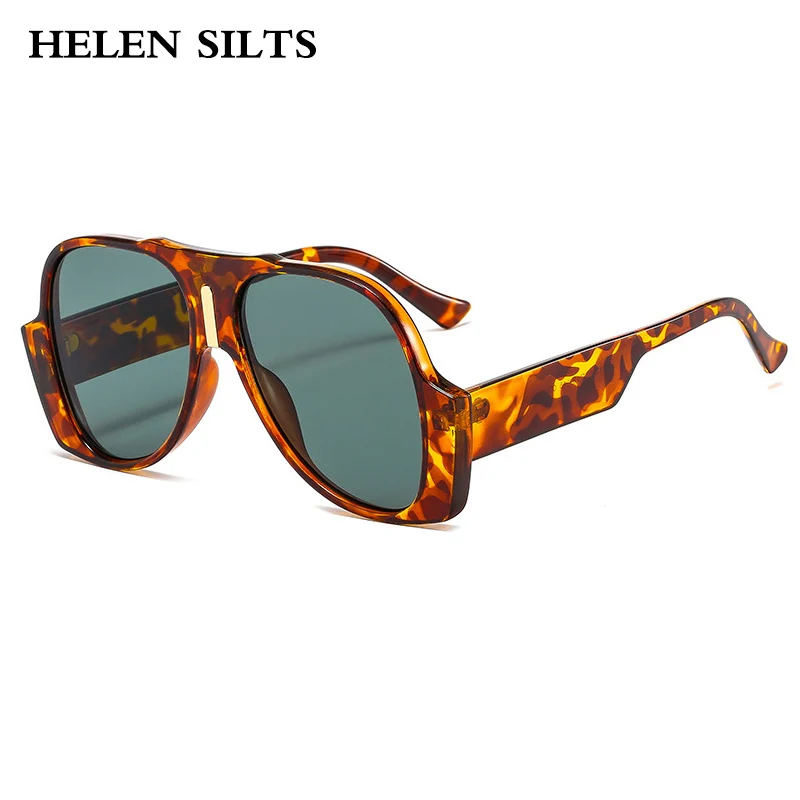 

Fashion Unique Oval Sunglasses Women Fashion Colorful Leopard Gradient Shades UV400 Men Trending Hollow Sun Glasses