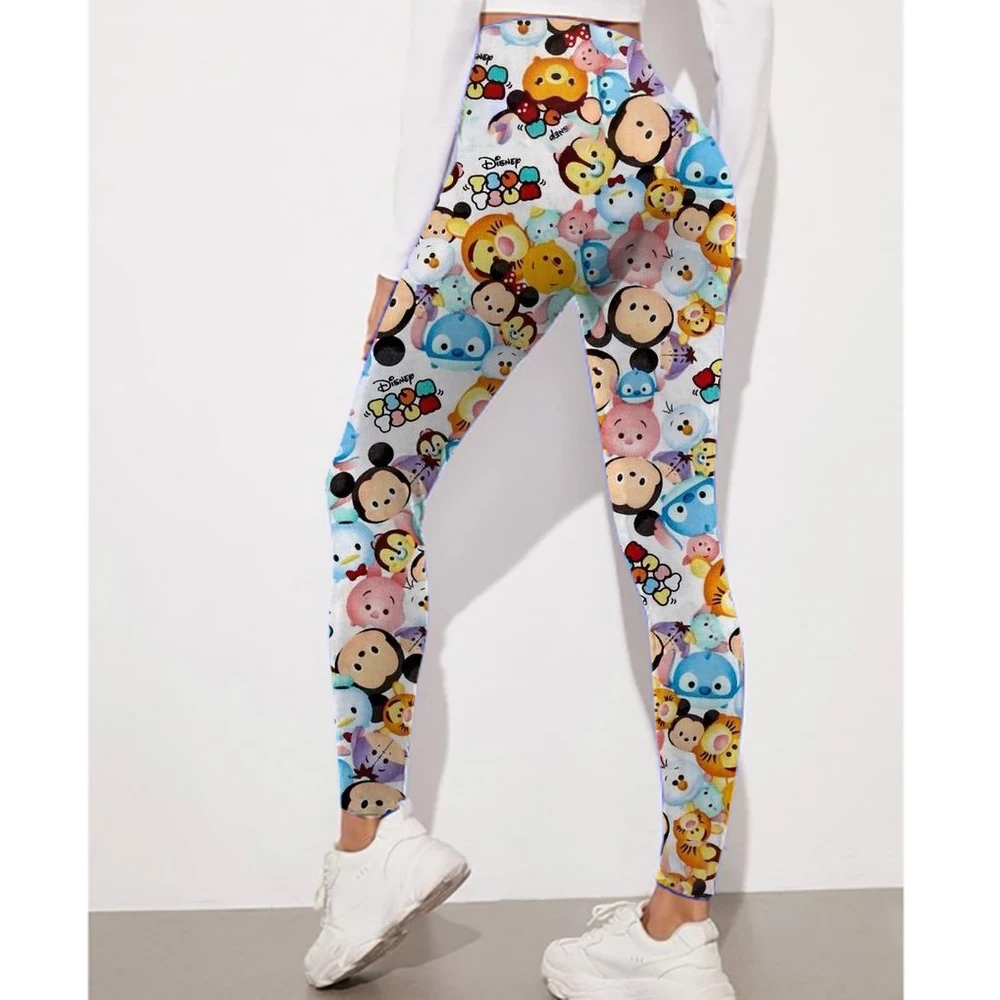 Hello Kitty print Sports Leggings Woman Low Impact Yoga Pants Tummy Control Squat Proof Gym Fitness Workout Scrunch Butt Tights
