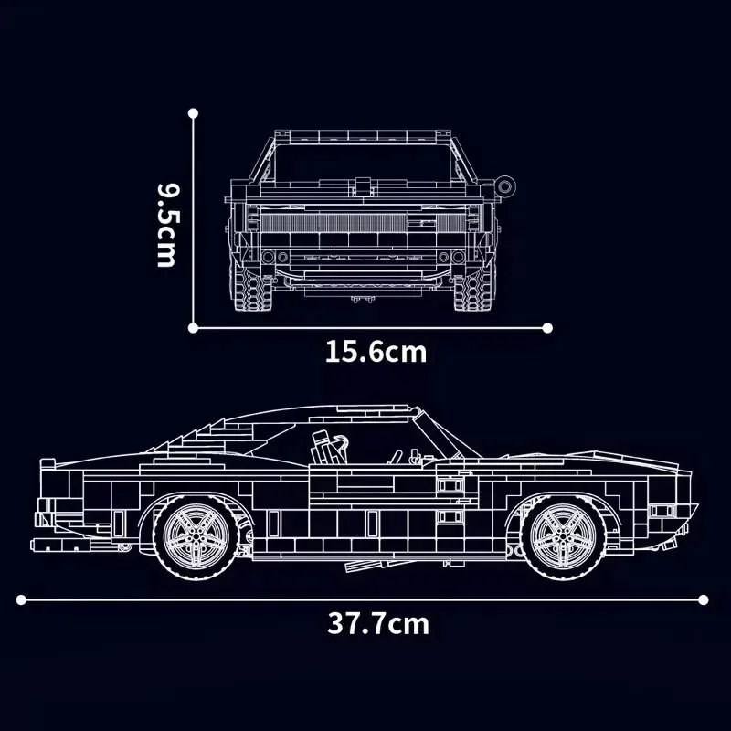몰드 킹 10112 테크니컬 레드 차저 빌딩 블록 조립 1869PCS MOC 차량 브릭 어른 장난감 어린이 선물