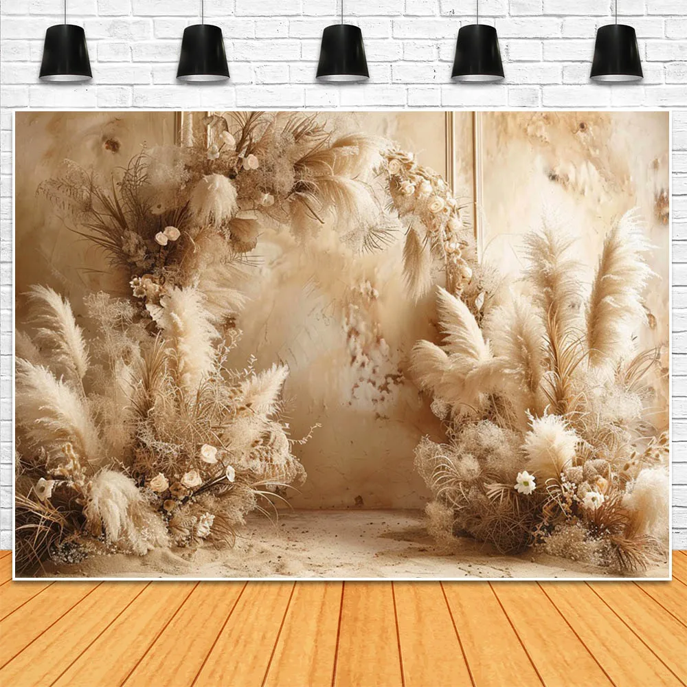 خلفية تصوير على الطراز البوهيمي من Mocsicka ، عشب السهوب ، جدار عتيق ، خلفيات صور نسائية للأمومة ، مستلزمات تصوير لحديثي الولادة