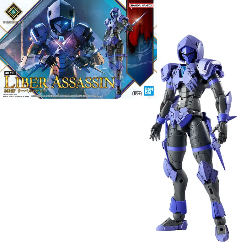 Bandai Original 30 minutos FANTASY LIBER ASSASSIN LIBER LANCER Anime figura de acción modelos de juguete para ensamblaje regalos para niños 30MF