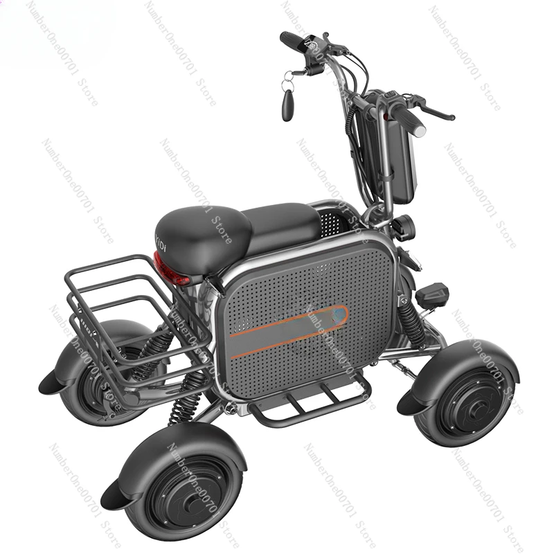 Mini electric four wheeled vehicle, new electric scooter for the elderly, small scooter for women to pick up and drop off