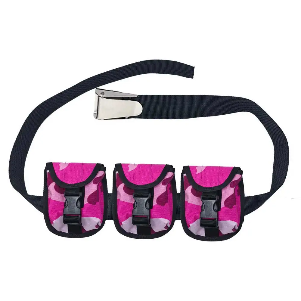 1.5m Scuba Diving Weight Belt with 3pcs Removable Lead Weight Pockets & 316 SS Quick Release Buckle Freediving Spearfishing Gear