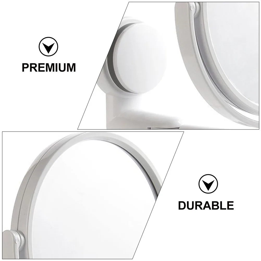 Creative Suction Cup Wall-Mounted Makeup Mirror Simple Style Bathroom Hanging Vanity Mirror Adjustable Position High Definition