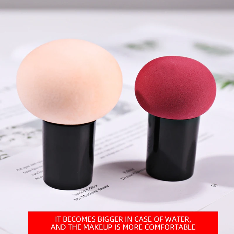 Petite éponge bouffante à tête ronde en forme de champignon, outil de maquillage, ne mange pas de poudre, coussin d'air BB et humide, gourde, 1 à 5 pièces