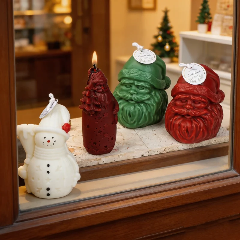 3D Christmas Santa Holding Xma - огляд і ціна Xmas Candle Making