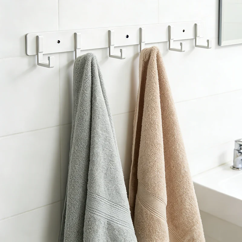 Stain Resistant Aluminum Alloy Adhesive Hook Dense Structure Easy Clean Suitable for Kitchen Tool and Messy Sundry Wall Hanging