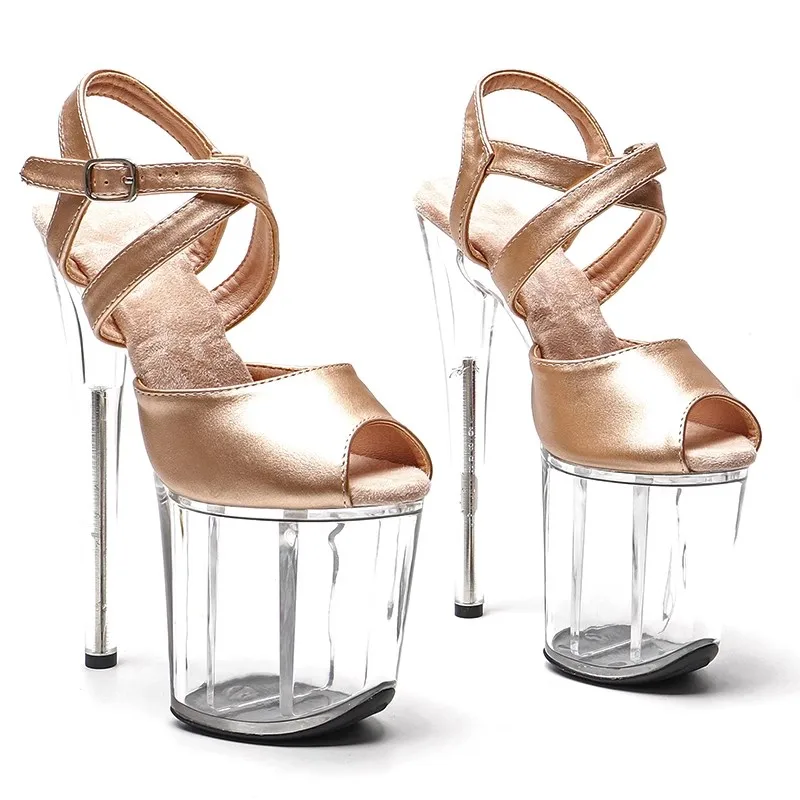 

Women Fashion 20CM/8inches PU Upper Plating Platform Sexy High Heels Sandals Pole Dance Shoes 157