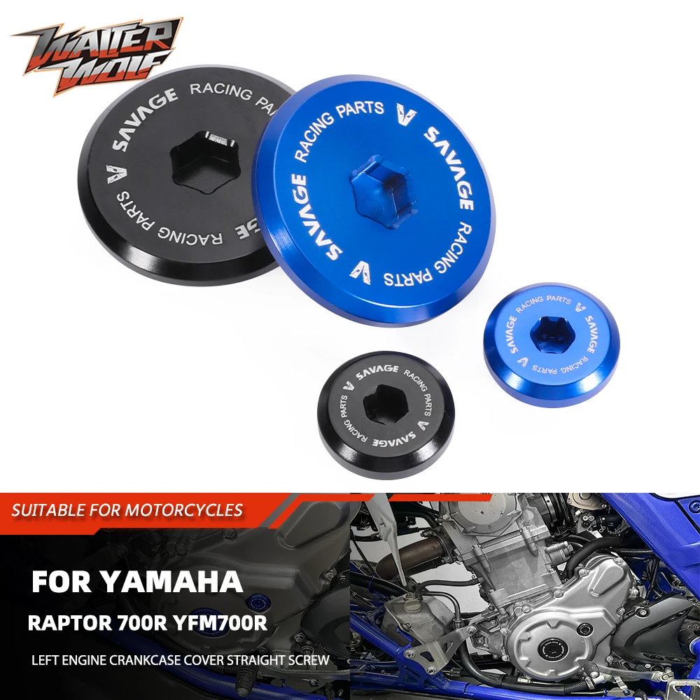 Left Engine Crankcase Cover Straight Screw For Yamaha YFZ450 R RSE X Raptor 700 YFM700 YFM550 YXR YXC YXM 700 YXZ1000R Bolt Plug