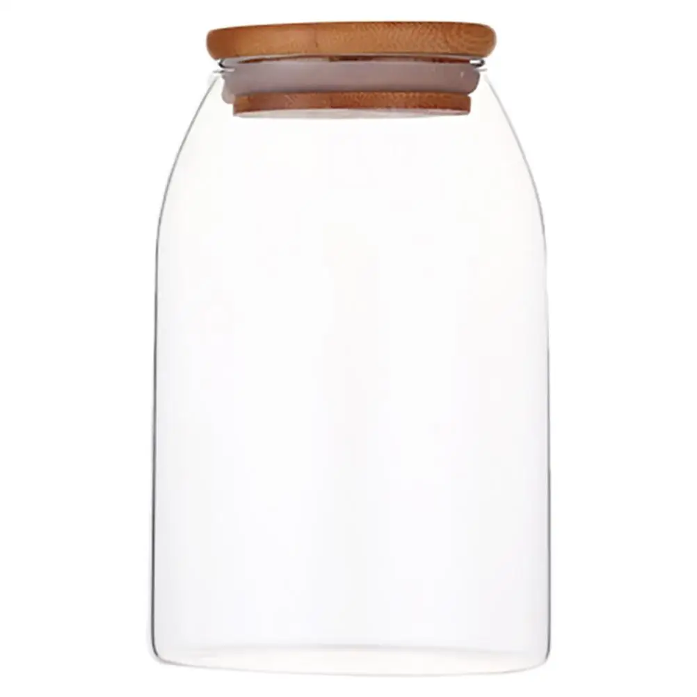 

Sealed Canisters Glass Food Containers Storage Jars Transparent Fresh Keeping Cover Quality Tea Coffee Dry Fruits