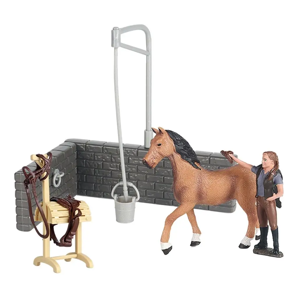 Farm Animal Figures Gift Toys Set, Farm Animals Playset Includes Farmer Accessories, Birthday Gift Children