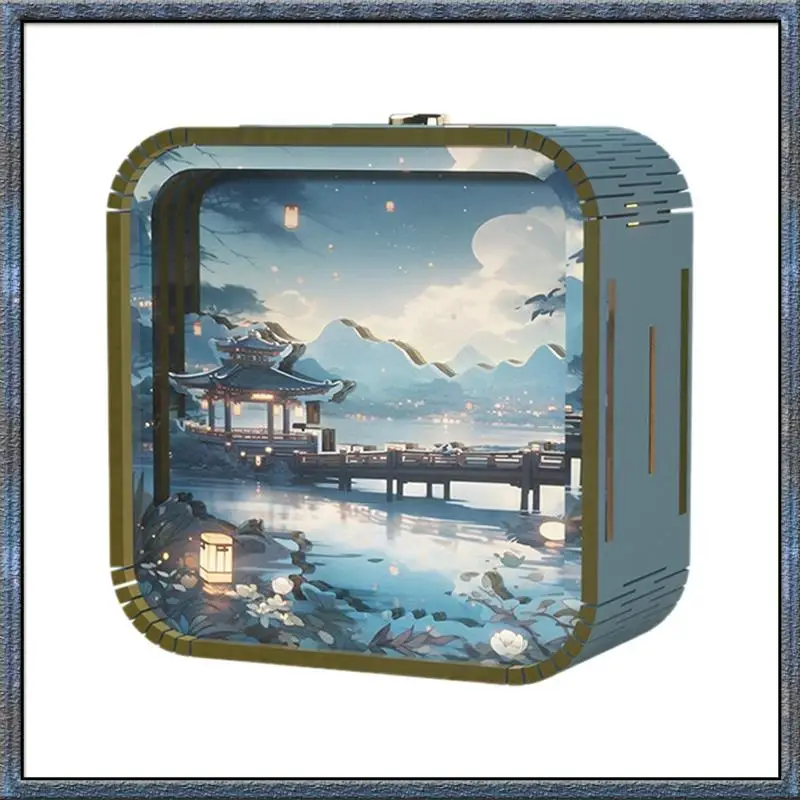 

Top Deals Hand Touch Cartoon DIY Wooden Stereo Atmosphere Lights Graduation Season Gifts Nightlight Gifts