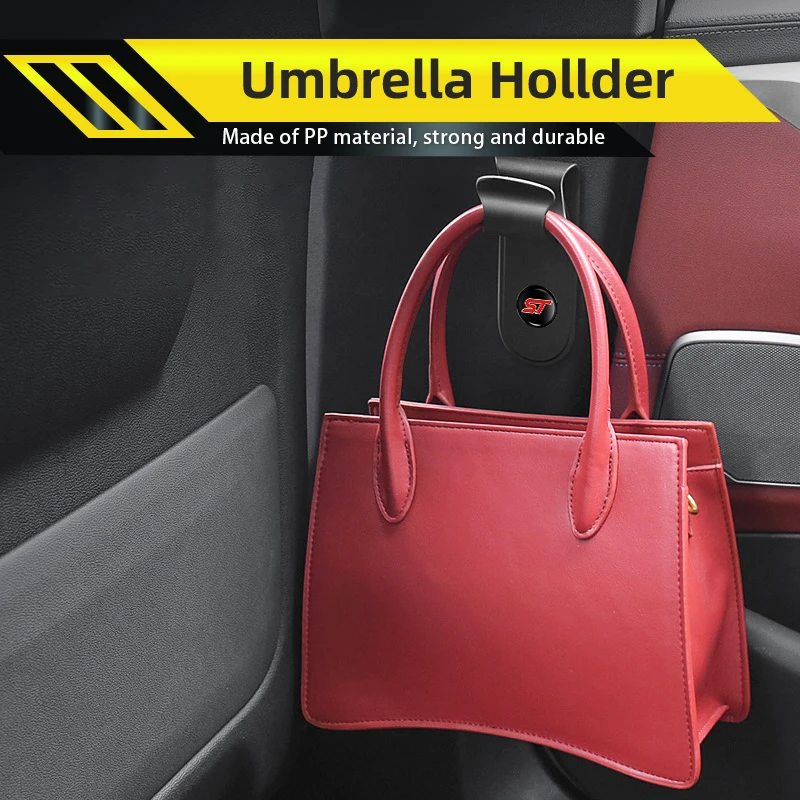 

Автомобильный зажим для зонта, крепление для багажника, вешалка для хранения на заднем сиденье для Ford ST Line Racing RS S Kuga Fiesta Fusion Mondeo Edge Focus