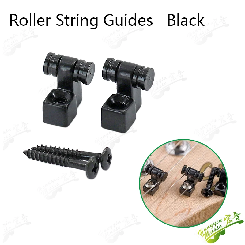 2pcs of Electric guitar press nail guide fastener fender head ball top string device securing string block accessories-HUATOOL