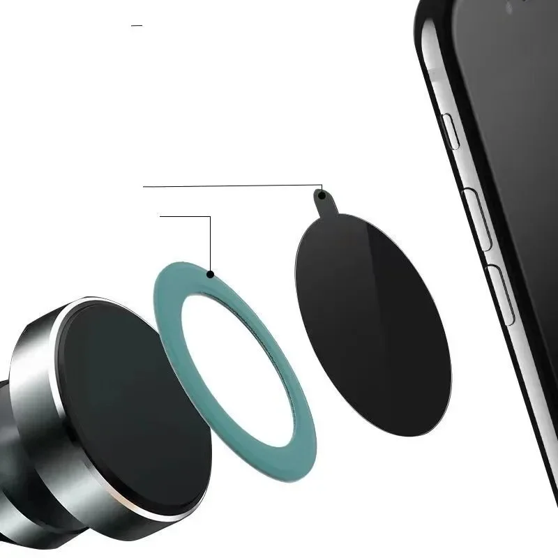 Colourful Mobile Phone Circle Ring Plate for Magsafe Wireless Charger Back Sticker Cellphone Iron Sheet for iPhone 14 15 Xiaomi