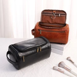 Neceser Vintage de lujo para hombre, neceser de viaje necesario para negocios, estuches de maquillaje, organizador colgante de almacenamiento, bolsas de lavado