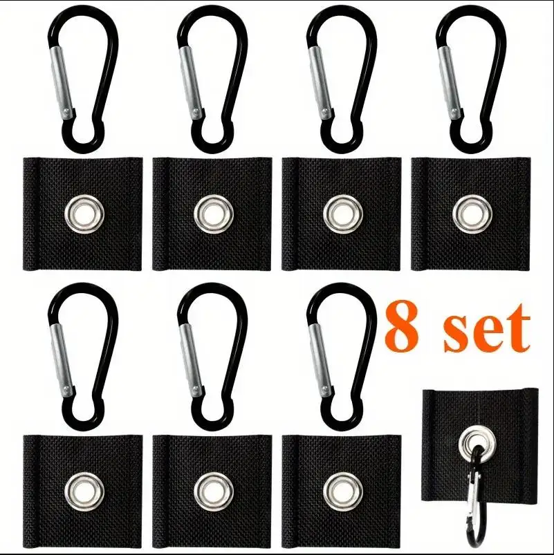 

8-компонентный солнцезащитный крючок для автофургона, подходит для трубной гусеницы 5/6 мм 7/8 мм с S-образной пряжкой или петлевой пряжкой, палатка для кемпинга на колесах