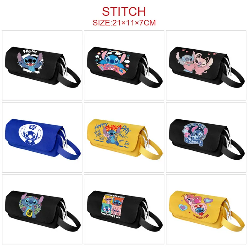 Disney Lilo & Stitch Astuccio per matite Astuccio per penne di grande capacità Cancelleria Scatola per matite per scuola Kawaii Borse per cosmetici femminili