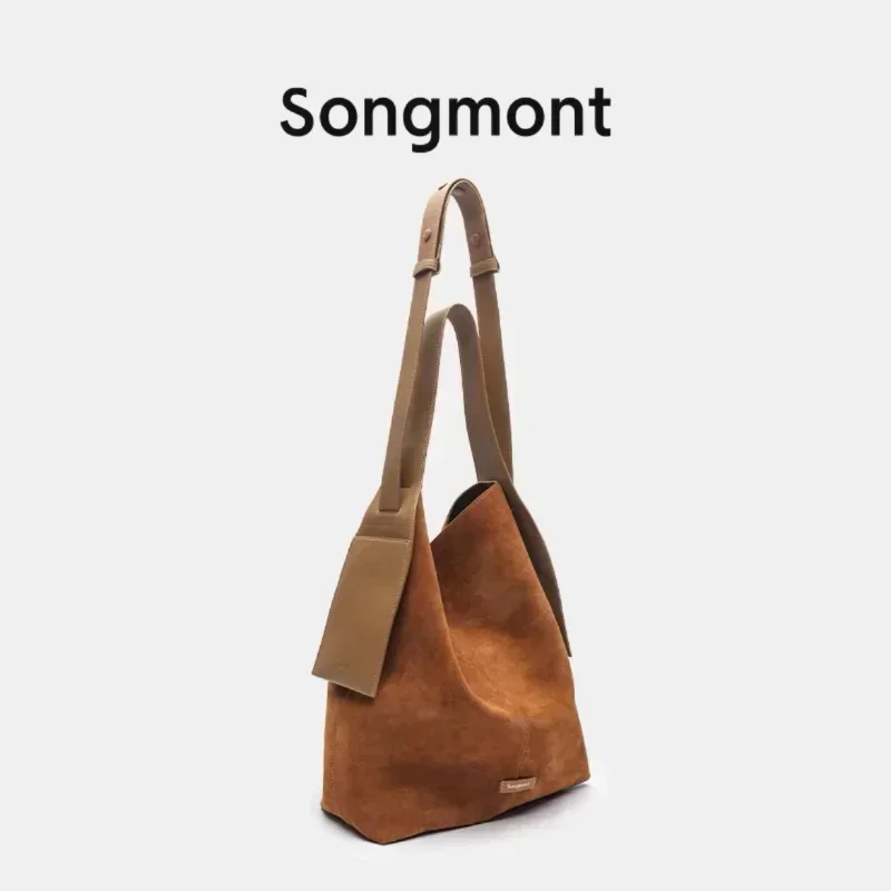 

Leather New large-sized Suede Ear Hanging Tote Bags Designer's Lazy Commuting Single Shoulder Crossbody Bags large Capacity Bags