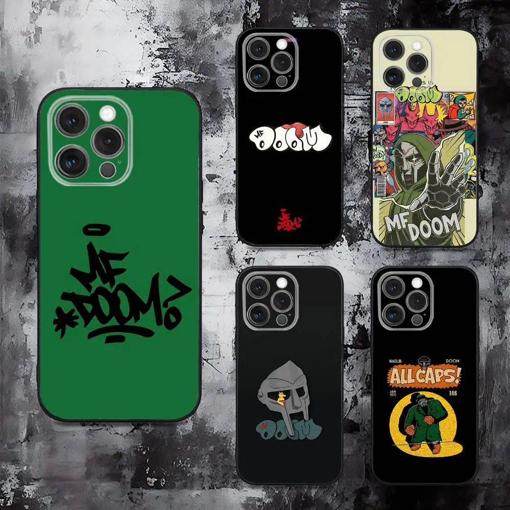 

Rapper MF DOOM Phone Case For iPhone 16,15,14,13,12,11,Pro,Max,Plus,X,XS,SE,E,Mini,Soft Silicone Black Case