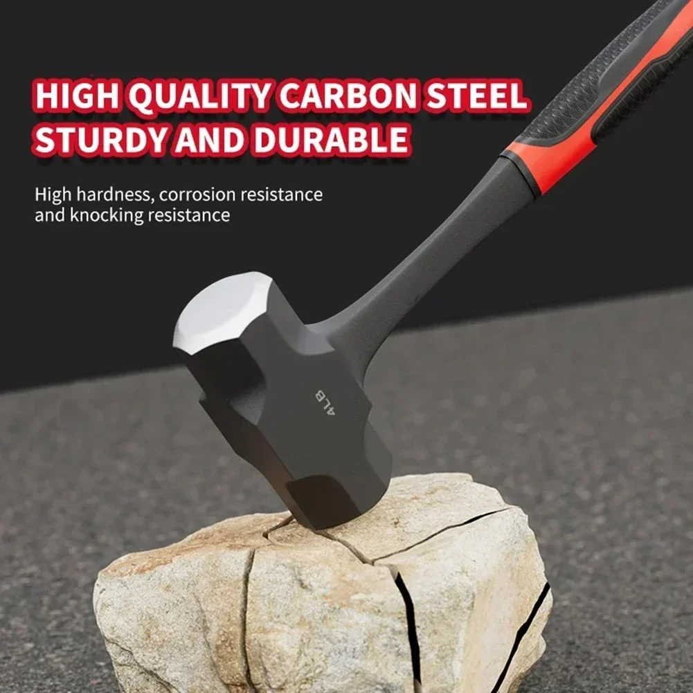 Heavy Octagonal Hammer High-carbon Steel Hammer Non-slip Handle 1LB 2LB 3LB Heavy Duty Construction Site Construction Hammer