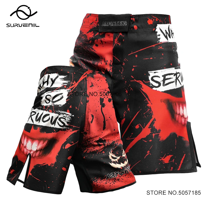 

Shorts MMA Sublimated Grappling Shorts Men's Kick Boxing Fight Pants Wrestling Combat Martial Arts BJJ Jiu Jitsu Gym Trunks