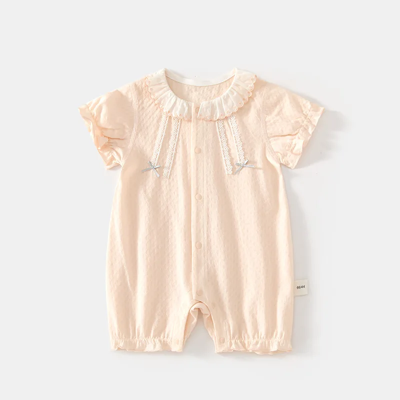 

Baby Summer Pure Cotton Short Sleeve Rompers Newborn Boneless Romper Air Conditioning Clothes Baby Girl Baby Toddler Romper