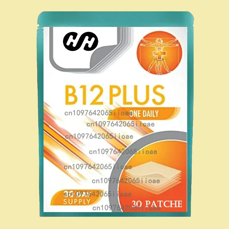 

30 патчей B12 Energy Plus Transdermal Patches Ежедневные патчи B12, самоклеящиеся пластыри из натуральной смеси