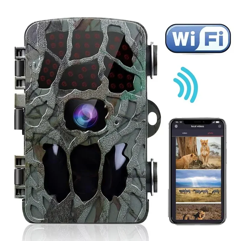 Outdoor Wifi Hunting Camera APP Control Trail Camera IP66 Waterproof 4K 20MP Night Vision Motion Wildlife Traps Photo Videos