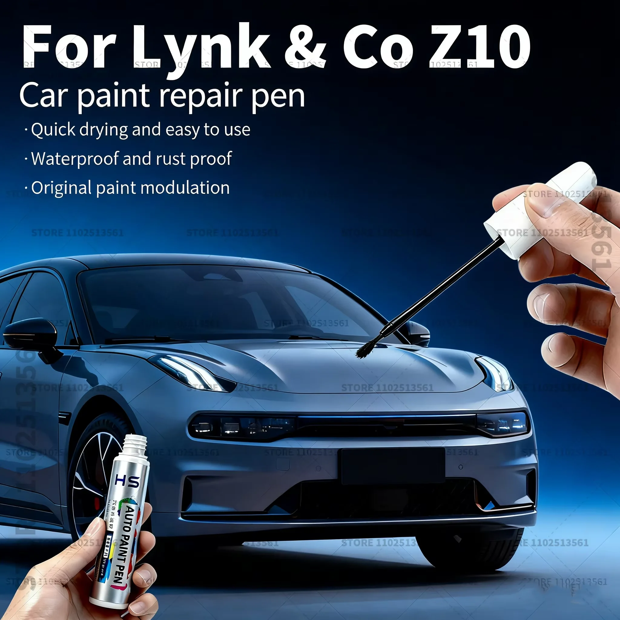 

Ручка для ремонта автомобильной краски для Lynk & Co Z10, средство для удаления царапин, сделай сам, автоаксессуары, коралловый, красный, синий G85, черный 057, серебристый D20