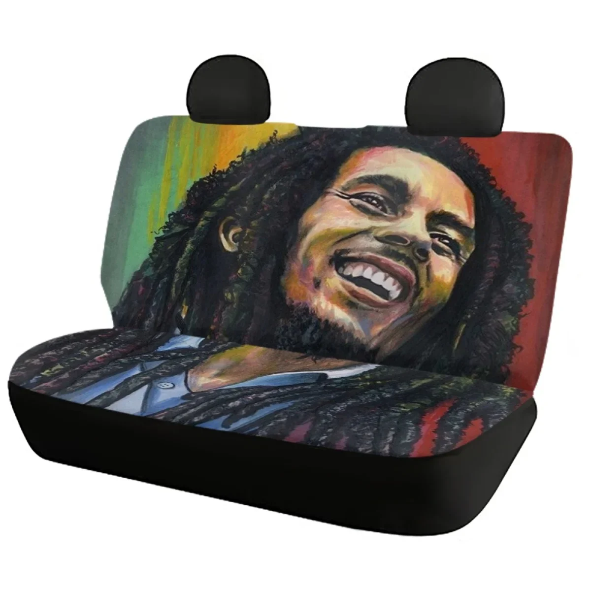 Auto Seat Protector Bob Marley Reggae Rasta Print Car Seat Cover Set of 4Pcs High Quality Vehicles Interior Accessories Trendy
