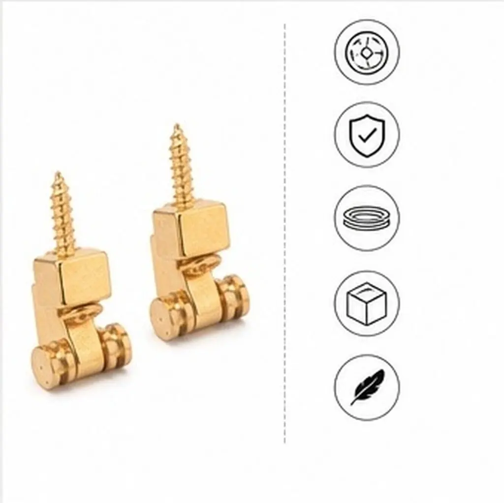 2Pcs Professional Metal Roller String Tree Retainer for Electric Guitar Bass Strings Tuning Stability and Extended String Life