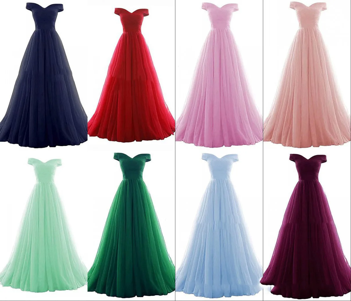 

A Line Tulle Pleat Elegant Sweetheart Bridesmaid Dresses Wedding Party Evening Formal Prom Cocktail Floor Length Lace Up