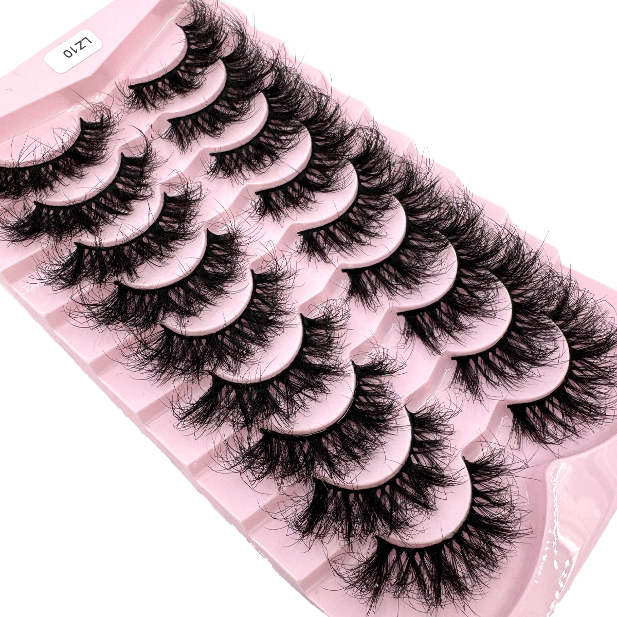 Hbzgtlad novo 9 pares de cílios falsos de vison fofos cílios postiços volume grosso dramático olho de gato cílios tira longa pacote de cílios finos