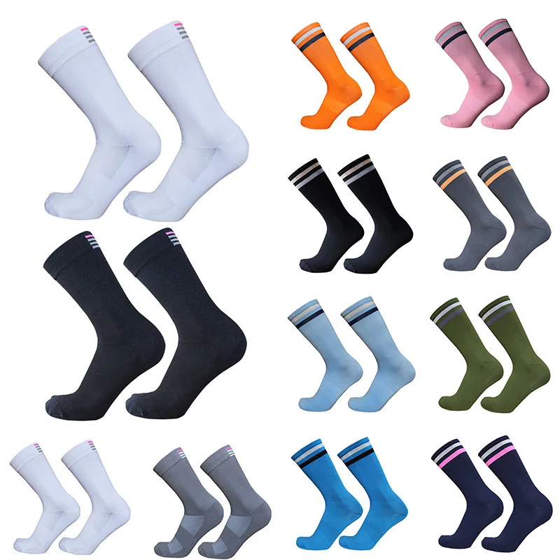 

Bike Breathable Women and Road New Bike Socks Striped Men Socks Outdoor Sports Racing Cycling Socks