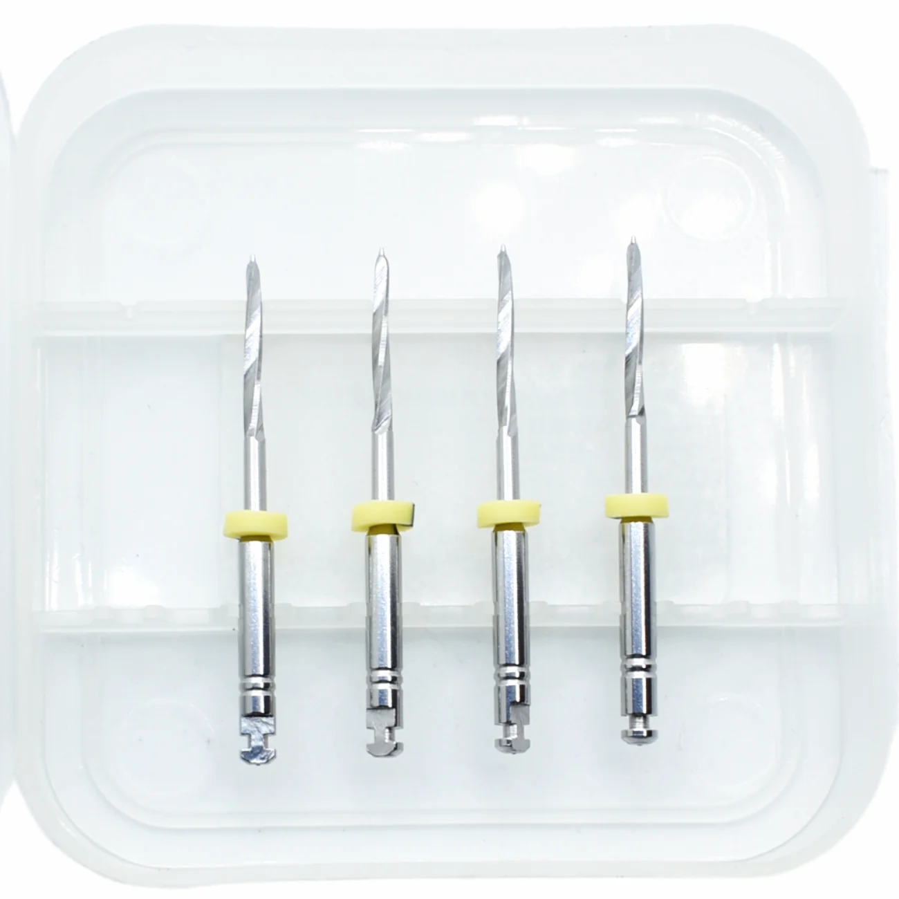 Dental Stainless Steel Drills Dental Bur For Fiber Post Dental Clinic Lab Material 4Pcs in Pack