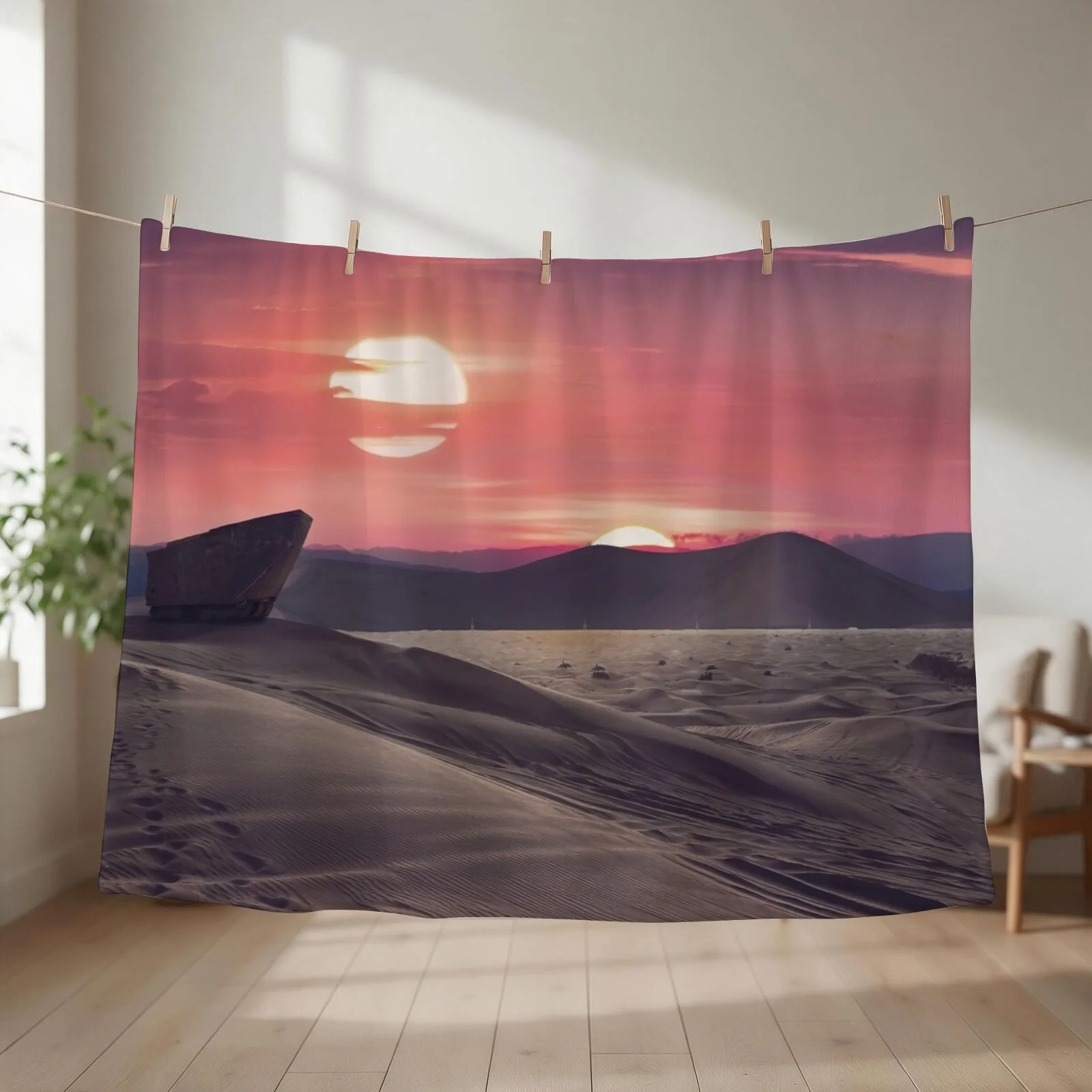 Desert Planet Throw Blanket for winter Sofas Fashion Sofas Sofa Throw Blankets